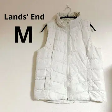 랜즈 엔드 [ M ] 다운 베스트 화이트 가벼운 베트남 가을/겨울