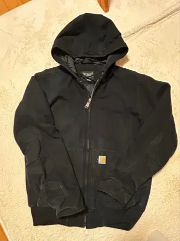 Carhartt 덕 액티브 자켓 블랙 S 안감 퀼팅