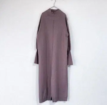 [ 새상품급 ] Omekashi 하이넥 리브 니트 원피스 모카 F