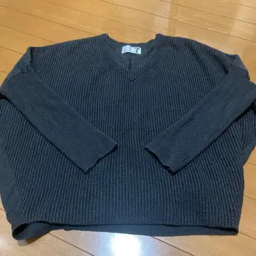 야마다야 soeur7 돌먼 슬리브 니트 블랙