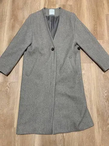 저지 멜톤 V넥 코트