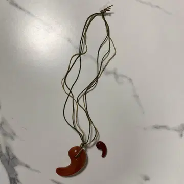 마노 구옥 오렌지 계열 목걸이 탑 세트