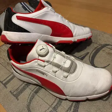 PUMA 골프화 화이트/레드