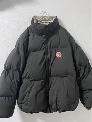 PERU 블랙 다운 자켓 오버 사이즈