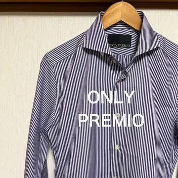 [ 미사용 새상품 ] ONLY PREMIO 퍼플 스트라이프 드레스 셔츠