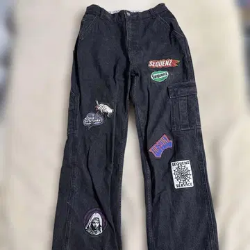 와이드 데님 팬츠 와펜