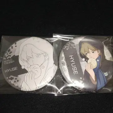 월드 트리거 미카도노 시키 트레이딩 캔뱃지 휴스 2세트