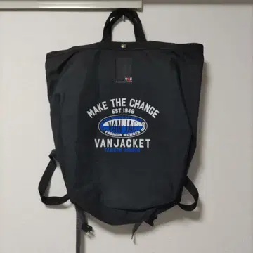 VANJACKET 로고 백팩 VAN JAC 나일론 Y2K 블랙