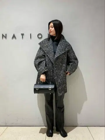 23AW 네프 트위드 코쿤 코트