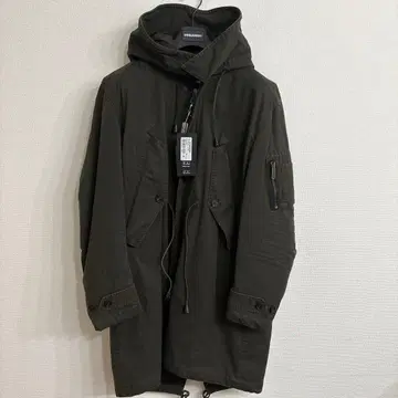 46 DSQUARED2 카키 모즈 코트 자켓