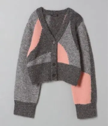 jeanasis 가디건 그레이 핑크