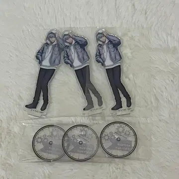 겁쟁이 페달 훼미리마트 후드티 아크릴 스탠드 쿠로다 잇세이 3종 세트