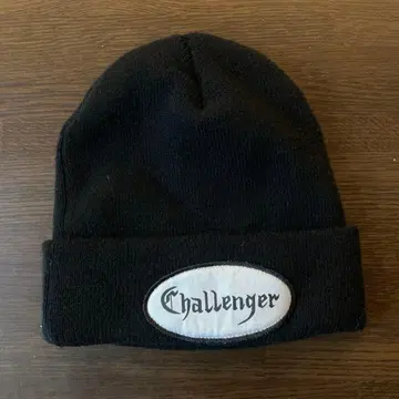 Challenger 블랙 니트 모자 프리 사이즈
