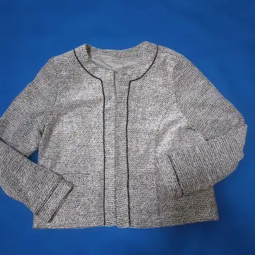 [ 펠리시모 ] [ 새상품급 ] 노카라 트위드 자켓