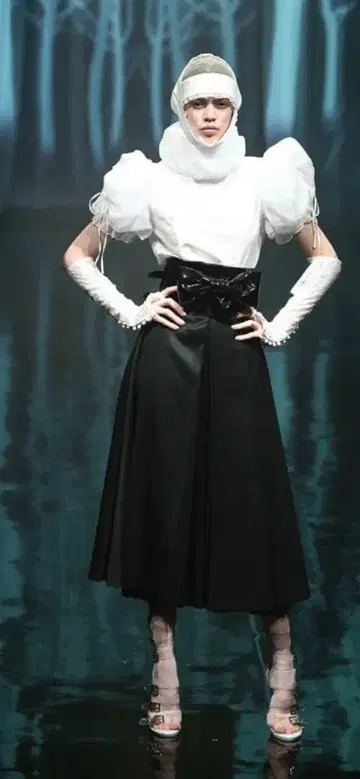 alice auaa 에나멜 가죽 리본 벨트