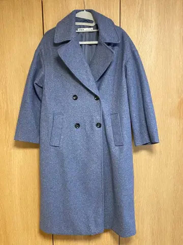 ZARA 블루 오버 사이즈 롱 코트