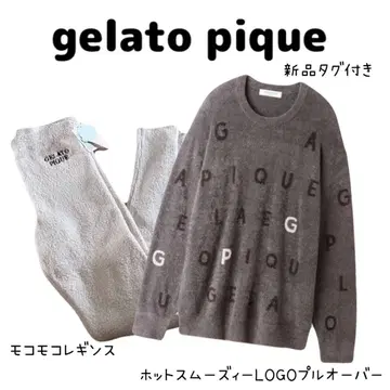 젤라또피케 로고 자카드 풀오버 & 베이비 모코 리브 레깅스