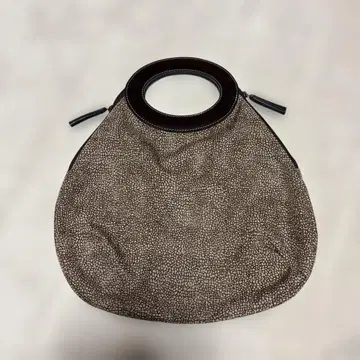 볼보네제 BORBONESE 핸드백 메추라기 패턴 브라운