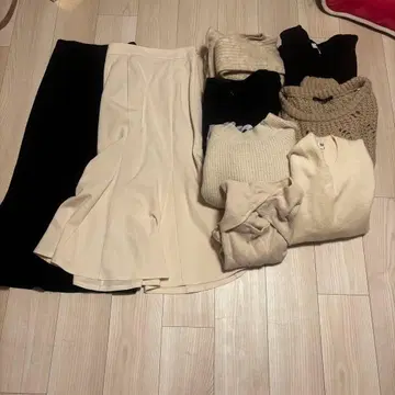 겨울 의류 묶음 판매 스나계 프렌치 걸리시 쟈니 오타계 니트 스커트