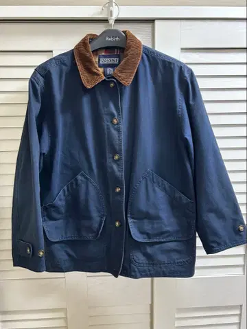 네이비 코튼 자켓