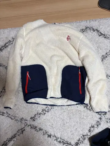 CHUMS 플리스 트레이닝복 화이트/네이비