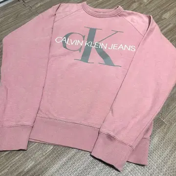 [캘빈 클라인 진스] 더스티 핑크 맨투맨 트레이닝복