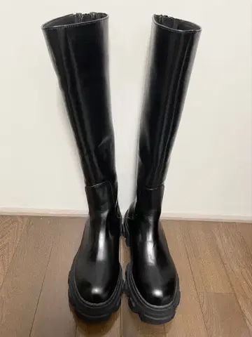 JEANASIS 블랙 롱 부츠 지퍼 포함