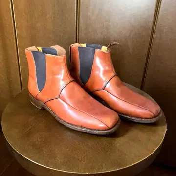 트리커스 브라운 가죽 사이드 고어 부츠