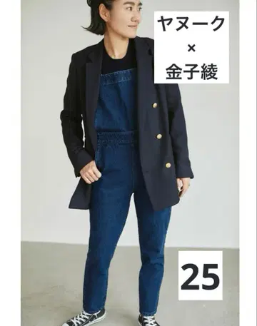 YANUK 카네코 아야 오버롤 살로펫 데님 25 인디고