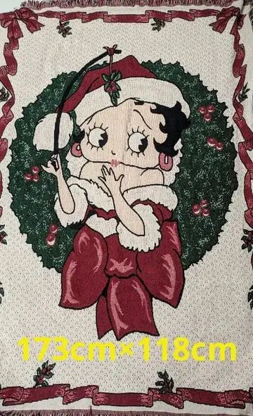 초레어 산타풍 베티짱 특대형 멀티 커버 태피스트리 러그