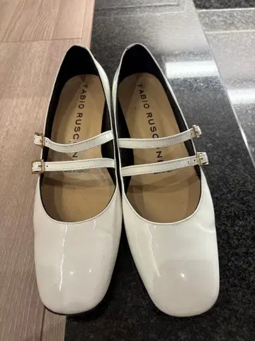 FABIO RUSCONI 화이트 발레 슈즈