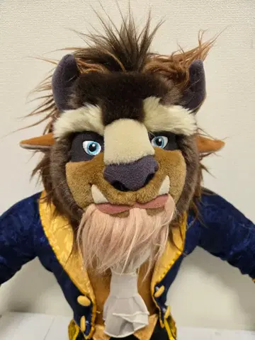 디즈니 리조트 미녀와 야수 비스트 봉제 인형 파란색 턱시도