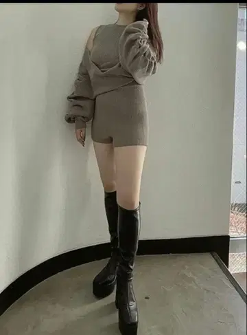 제이다 암 개더 레이어드 니트