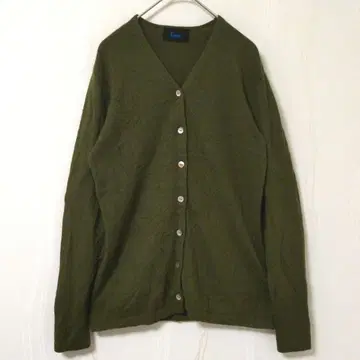 Logos 실크 55% 캐시미어 45% V넥 가디건 올리브