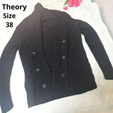 [ 오샤레 Theory ] 블랙 더블 버튼 울 가디건 사이즈 38
