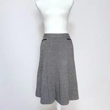 뉴요커/NEWYORKER 플레어 스커트 그레이 A라인