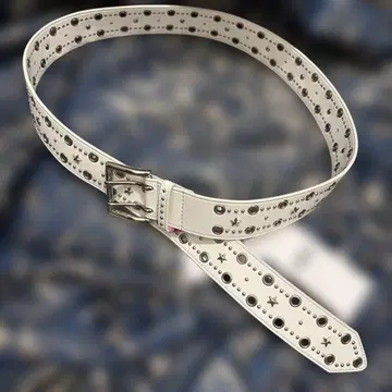 FURFUR 스터드 장식 화이트 벨트