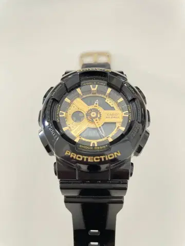G-SHOCK Baby-G 블랙/골드 디지털 손목시계