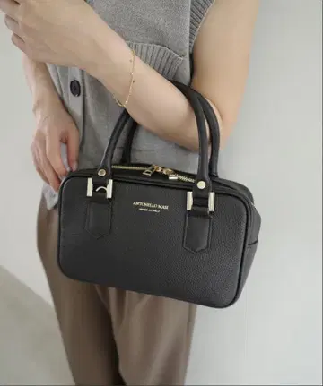 [ 새상품 ] 안토넬라 마지 SLOBE 별주 가죽 보스턴 백 블랙