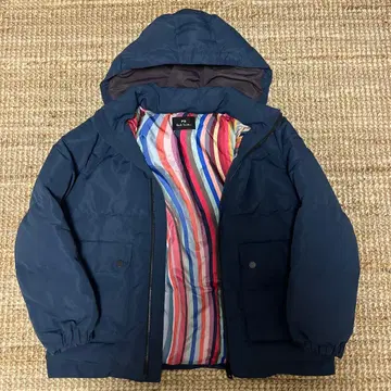PS paul smith 다운 자켓 멀티 스트라이프 안감 네이비