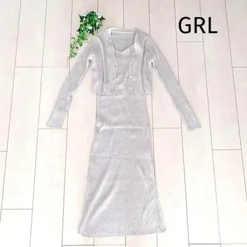 [ 새상품급 ] 그레일 니트 원피스 가디건 셋업 라메 믹스 [ S ]