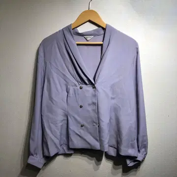 VINVERT 라벤더 그레이 긴팔 블라우스