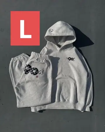 90 후드 부착 맨투맨 셋업 L