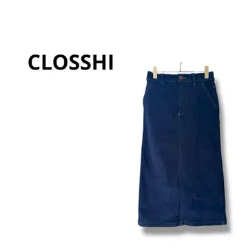 [크로시] 데님 롱 스커트 타이트 캐주얼 속기모 귀여운 M