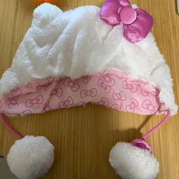 헬로키티 복슬복슬 모자