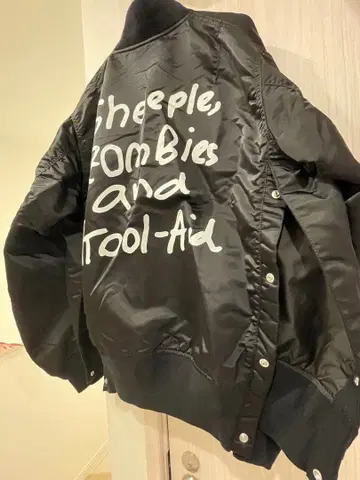 sacai x MADSAKI 사카이 MA-1 자켓 정품 블랙 2