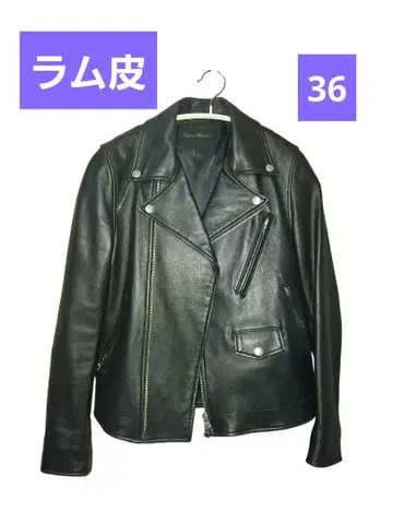 어반 리서치 가죽 자켓 양가죽 라무피 36 새상품급 블랙