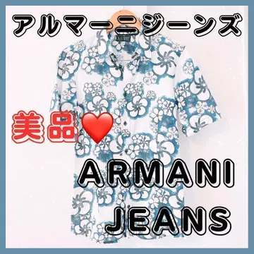 ARMANI JEANS 명품 반팔 셔츠 S XS 새상품급 플라워