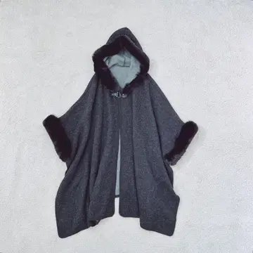 판초 코트 인조 모피 후디드 가을 겨울 코디 겉옷 캐주얼