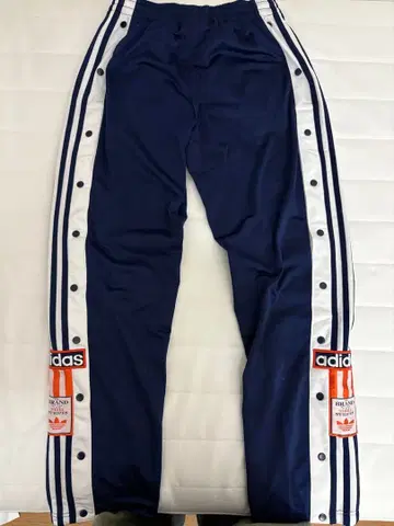 adidas 스냅 버튼 트랙 팬츠 네이비